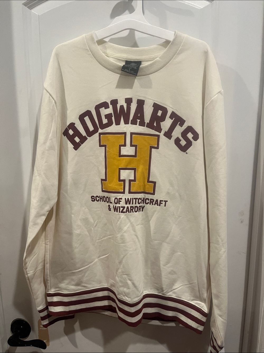 Hogwarts Cream Graphic Sweatshirt - School of Witchcraft & Wizardry